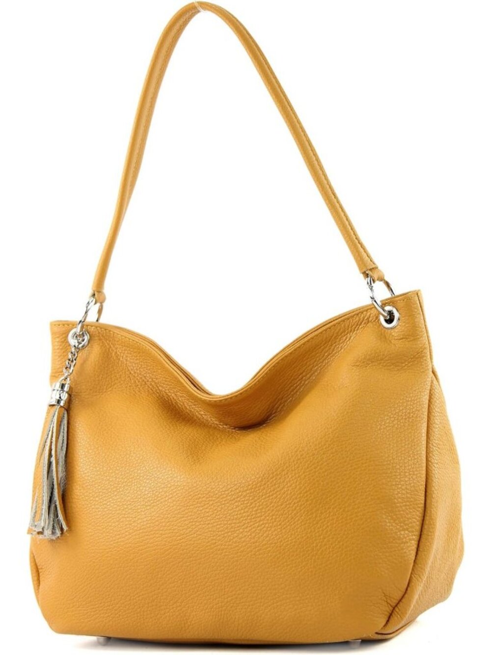 Chic Italian Leather Shoulder Bag - Stylish & Versatile Everyday Tote